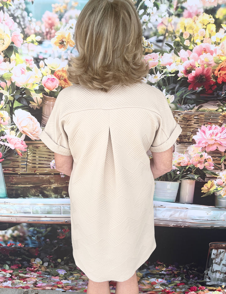 FINAL SALE Light Taupe And Comfy Dress