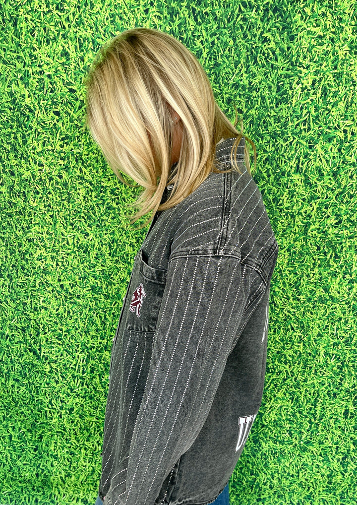 Texas A&M Rhinestone Denim Shirt