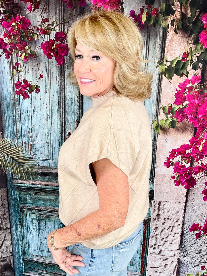Just Cool Enough Top - Taupe