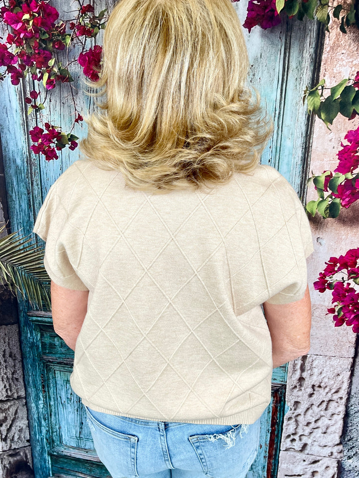 Just Cool Enough Top - Taupe