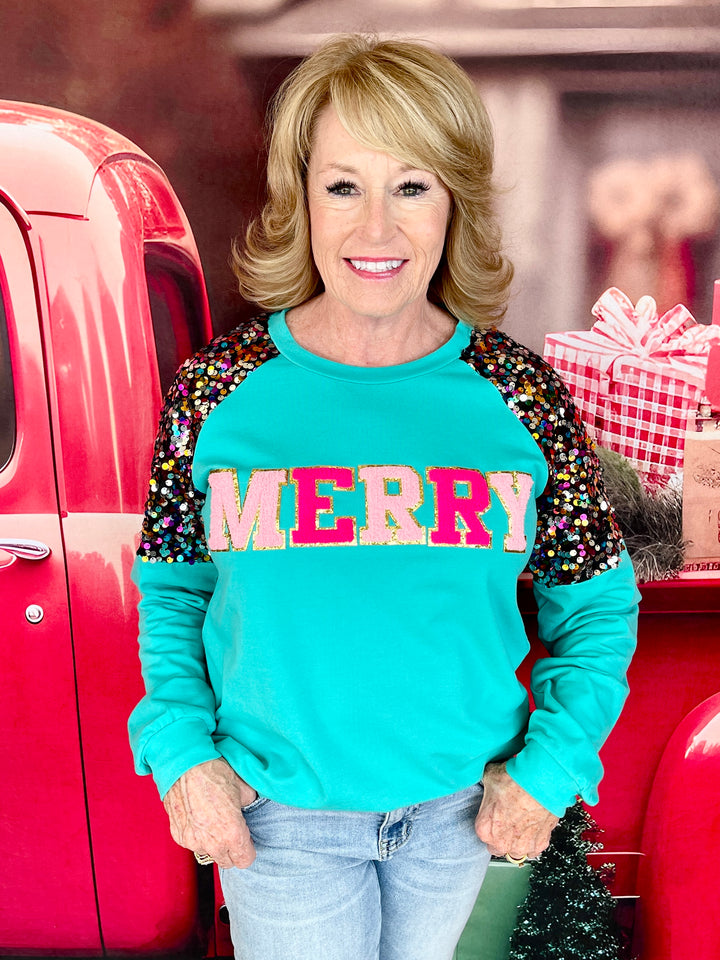 Merry Sequins Sweatshirt