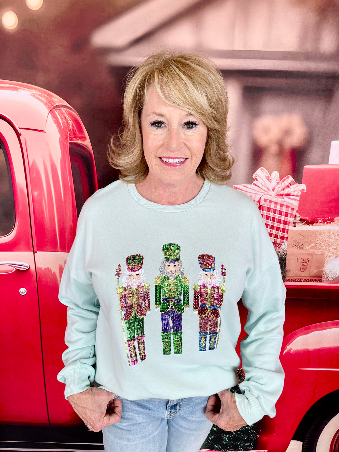 Candy Nutcracker Sequin Sweatshirt