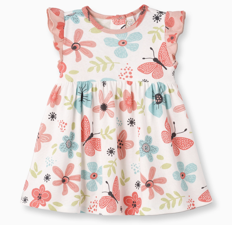 FINAL SALE Fluttering Blossoms Cotton Dress