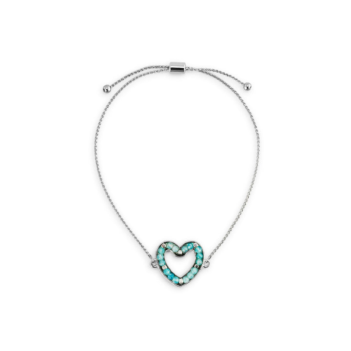 Loving Heart Bracelet - Aqua