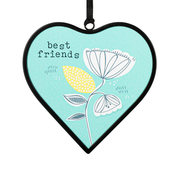 FINAL SALE Best Friends Heart Suncatcher