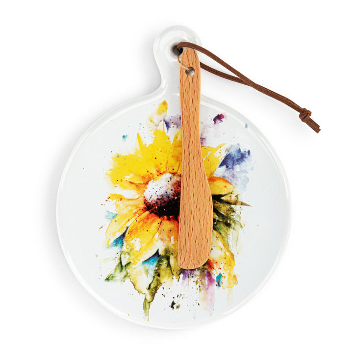 FINAL SALE Sunflower Mini Ceramic Serving Board