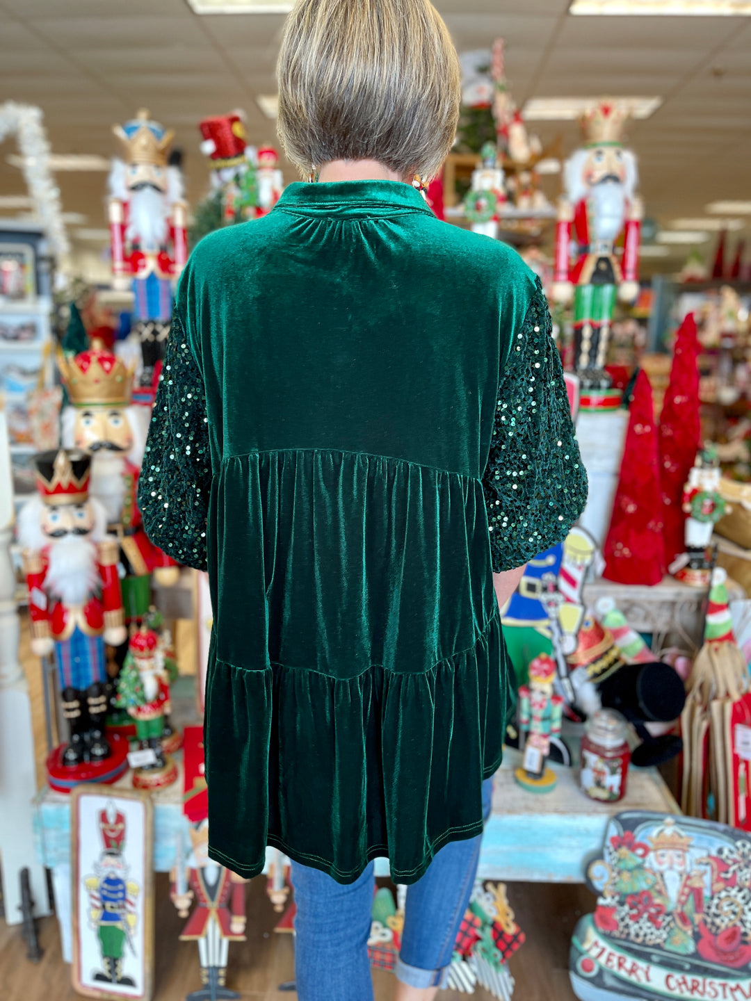 Holiday Baby Doll Top