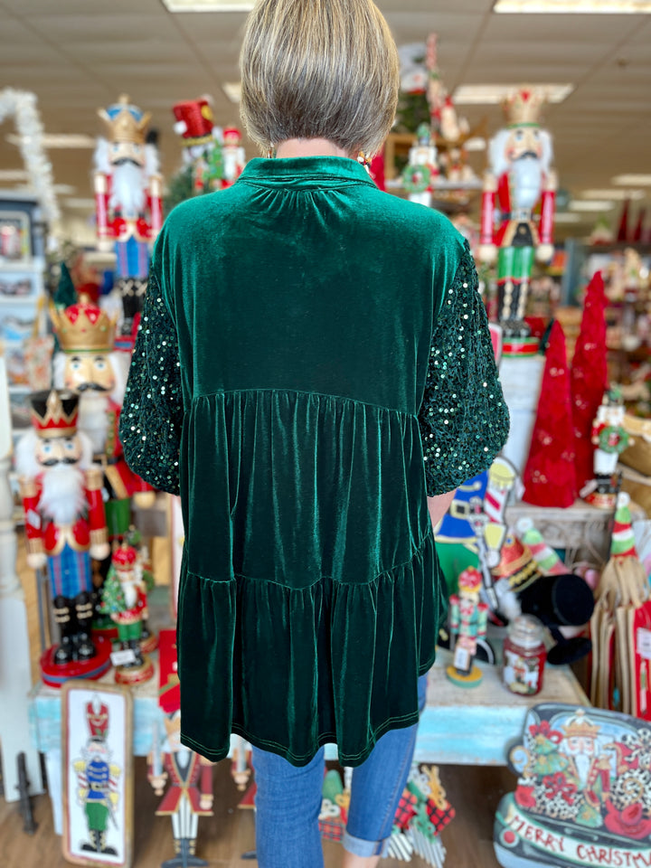 Holiday Baby Doll Top