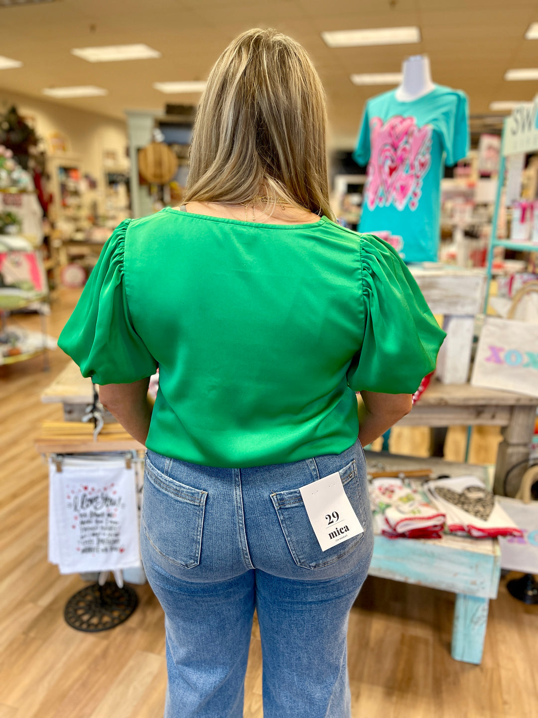 Fun And Festive Top Kelly Green