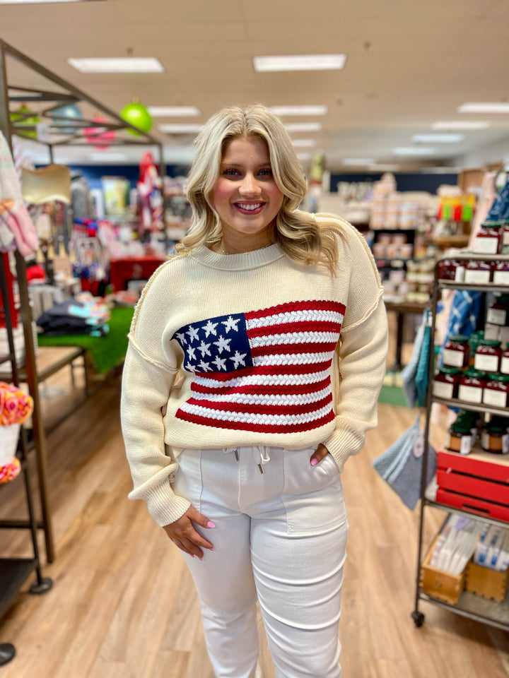 FINAL SALE - USA Star Sweater