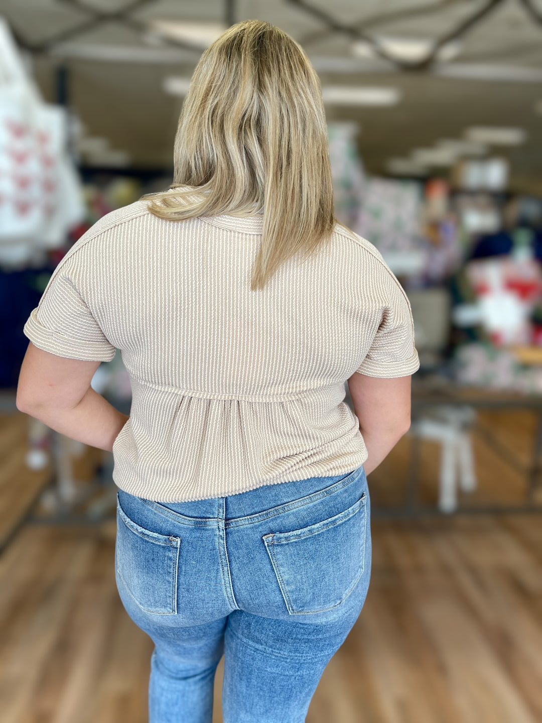 FINAL SALE Beige And Beauty Top