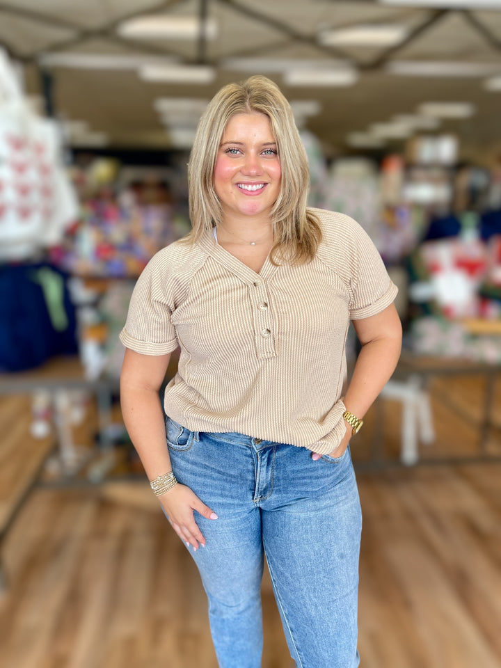 FINAL SALE Beige And Beauty Top