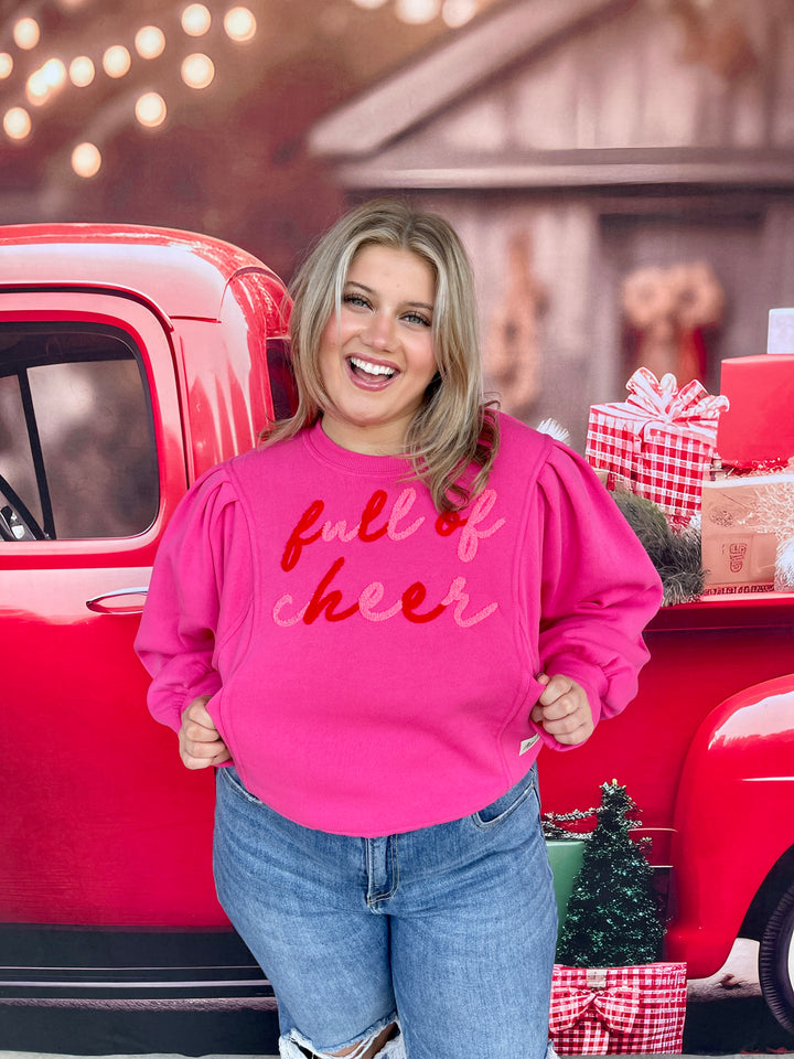 Full of Cheer Electric Pink Sweatshirt