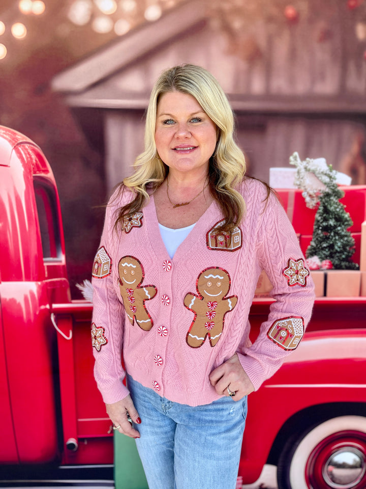 Pink Gingerbread Cardigan