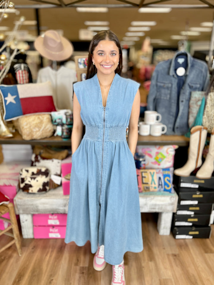 Dashing In Denim Dress