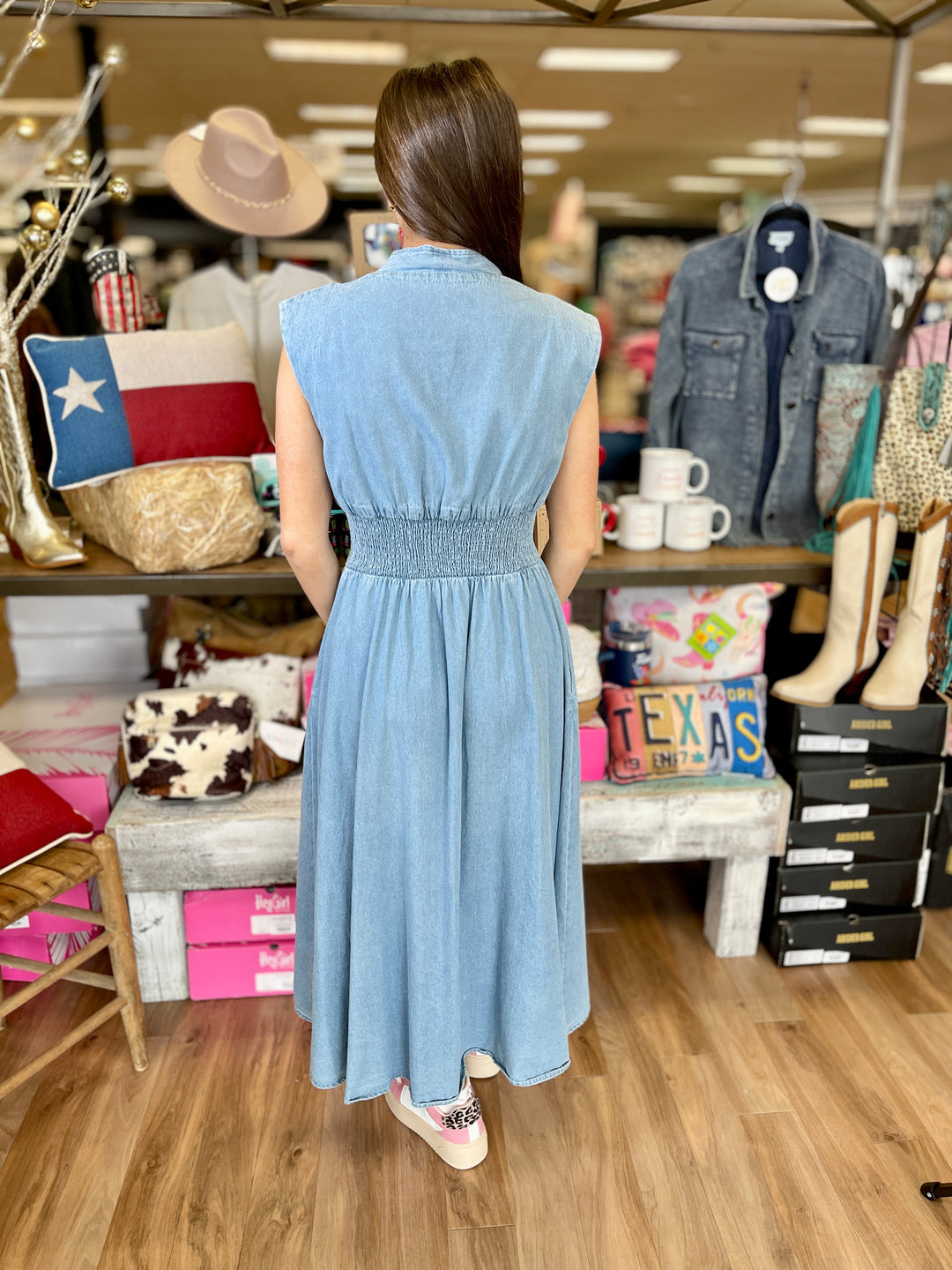 Dashing In Denim Dress