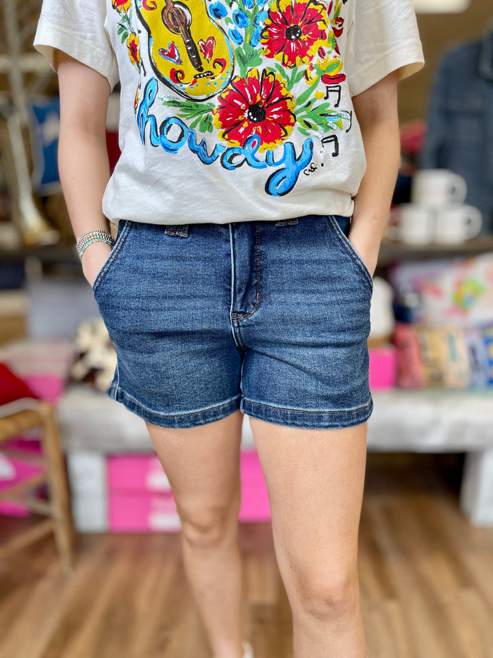 Judy Blue High Rise Double Button Shorts