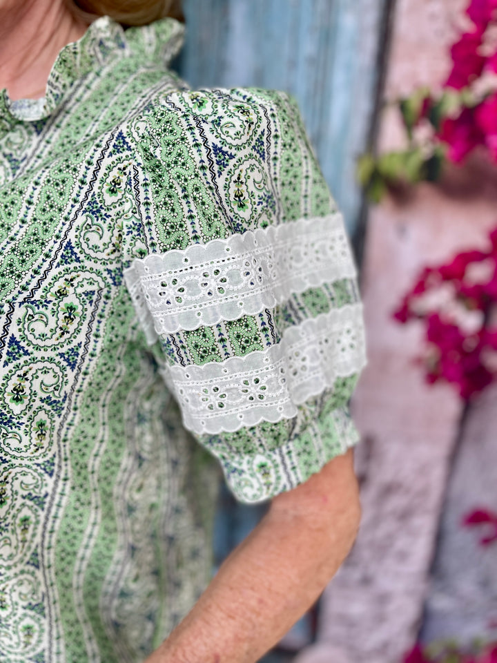 Bluebonnets And Lace Top