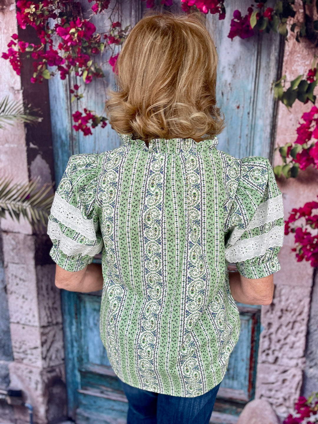 Bluebonnets And Lace Top