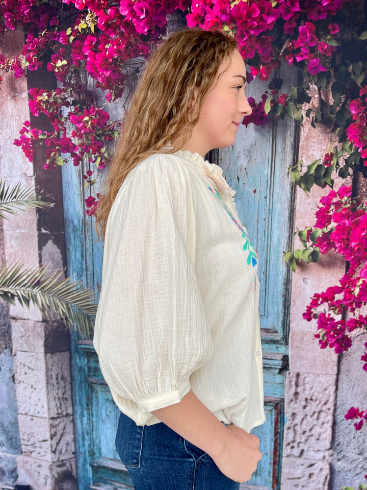 Ivory Ruffle Fun Top