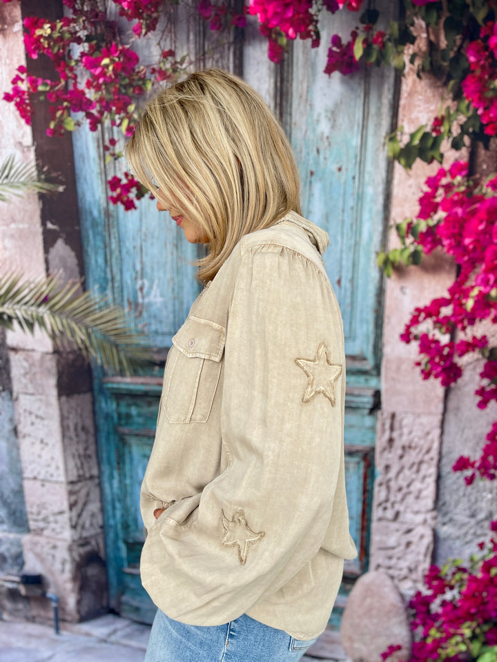 Mocha And Stars Top