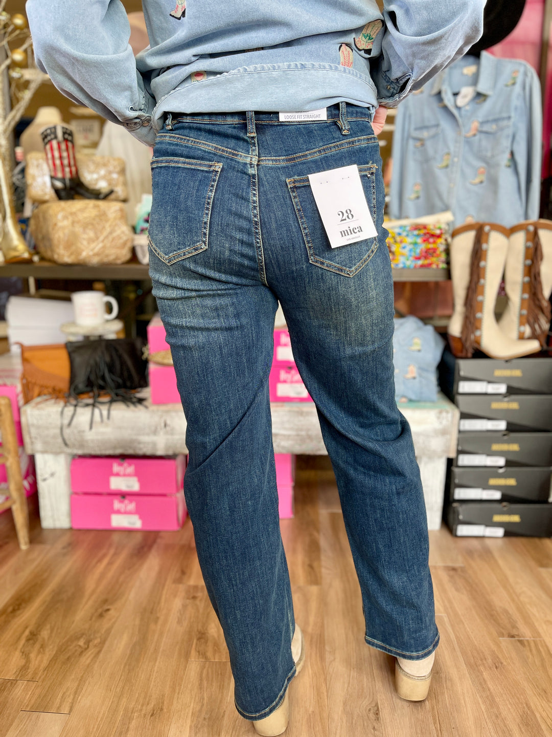 Mica Denim Super High Rise Straight Leg