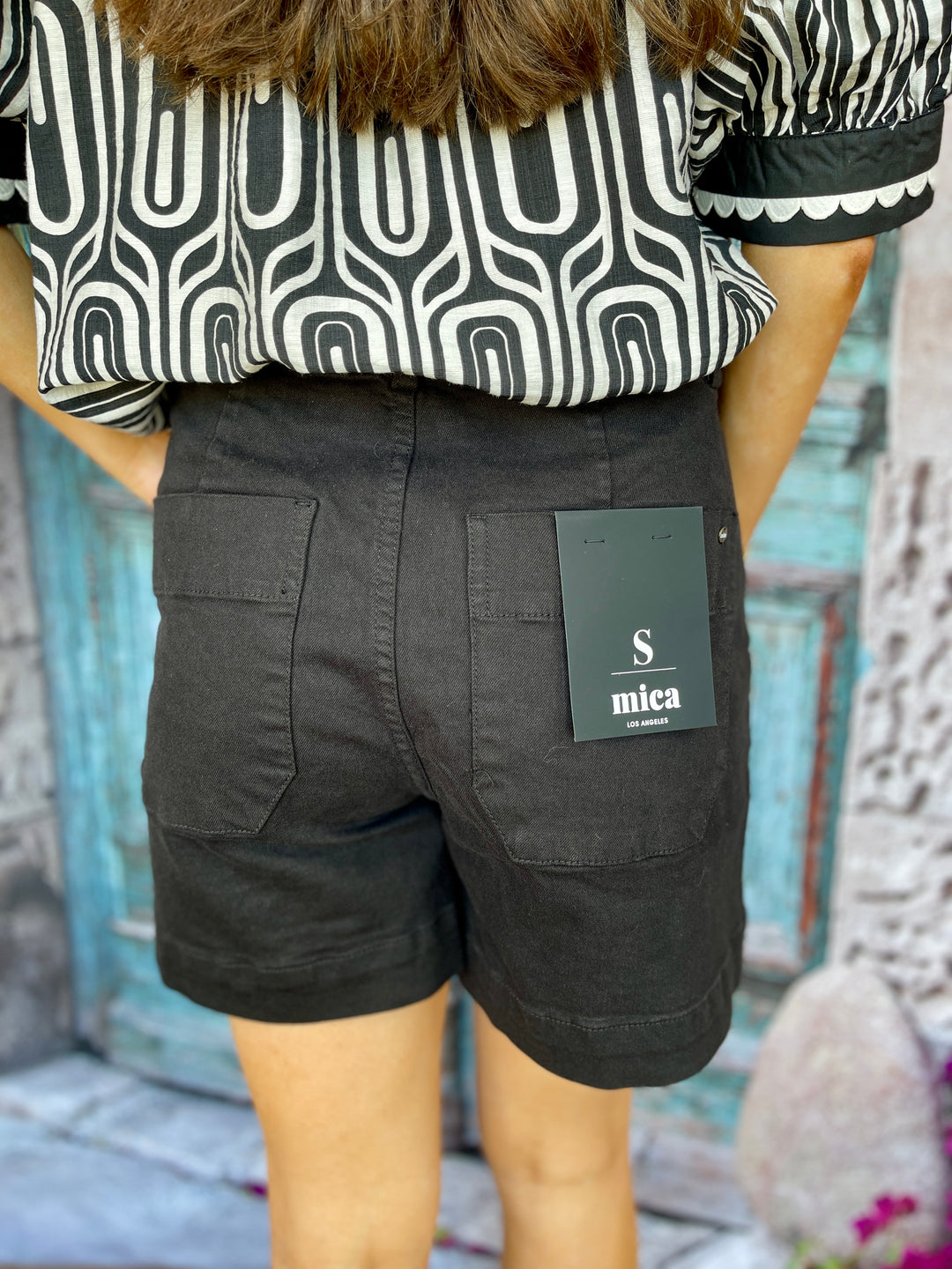 Mica Super High Rise Shorts - Black