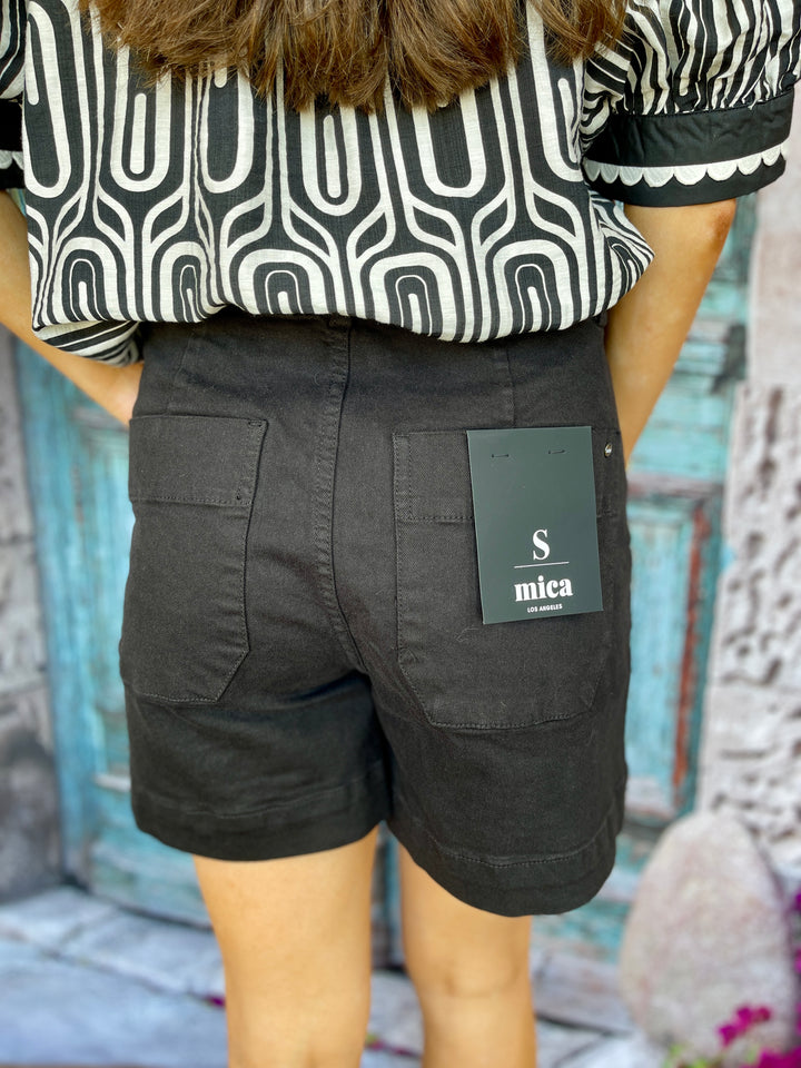 Mica Super High Rise Shorts - Black