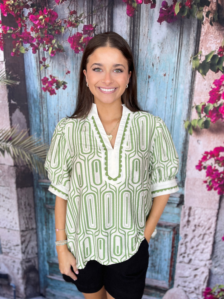 Sweet Southern Grace Top - Olive