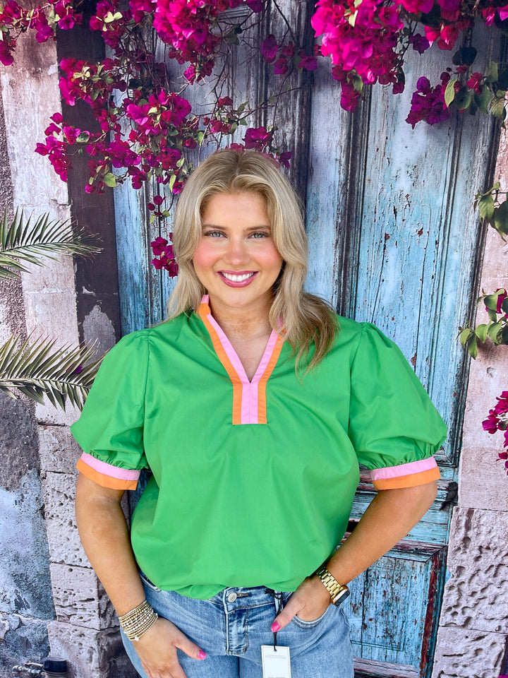 Southern Gracie Belle Top - Green