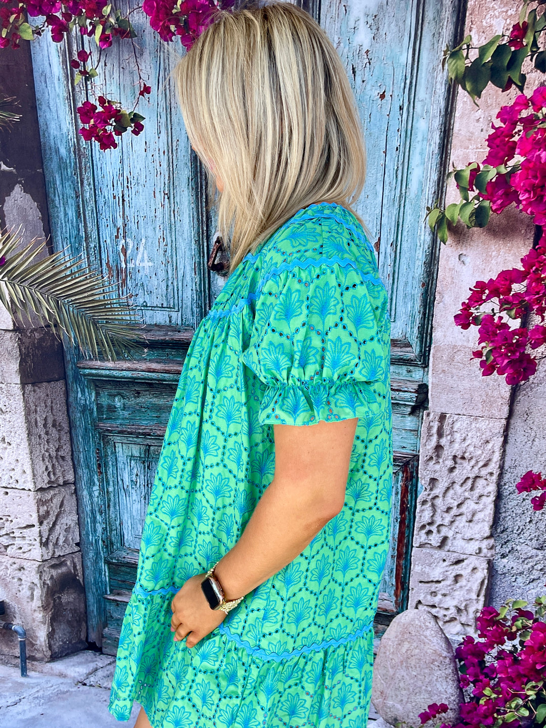 Let's Hang Dress - Green