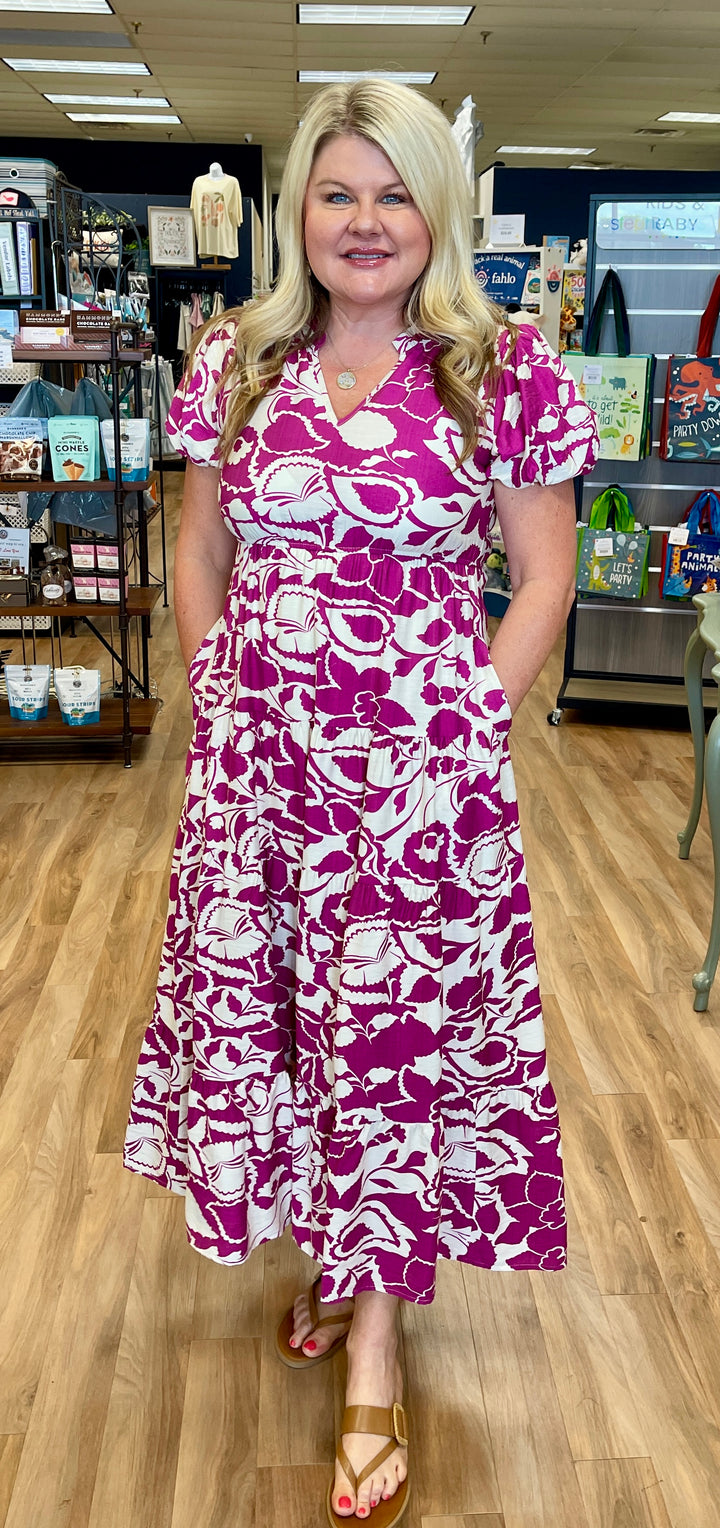 Magenta Gardens Dress