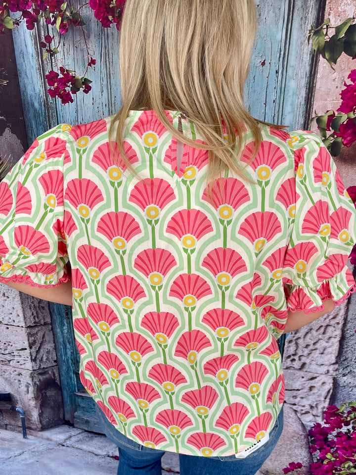 It's In The Details Top - Coral