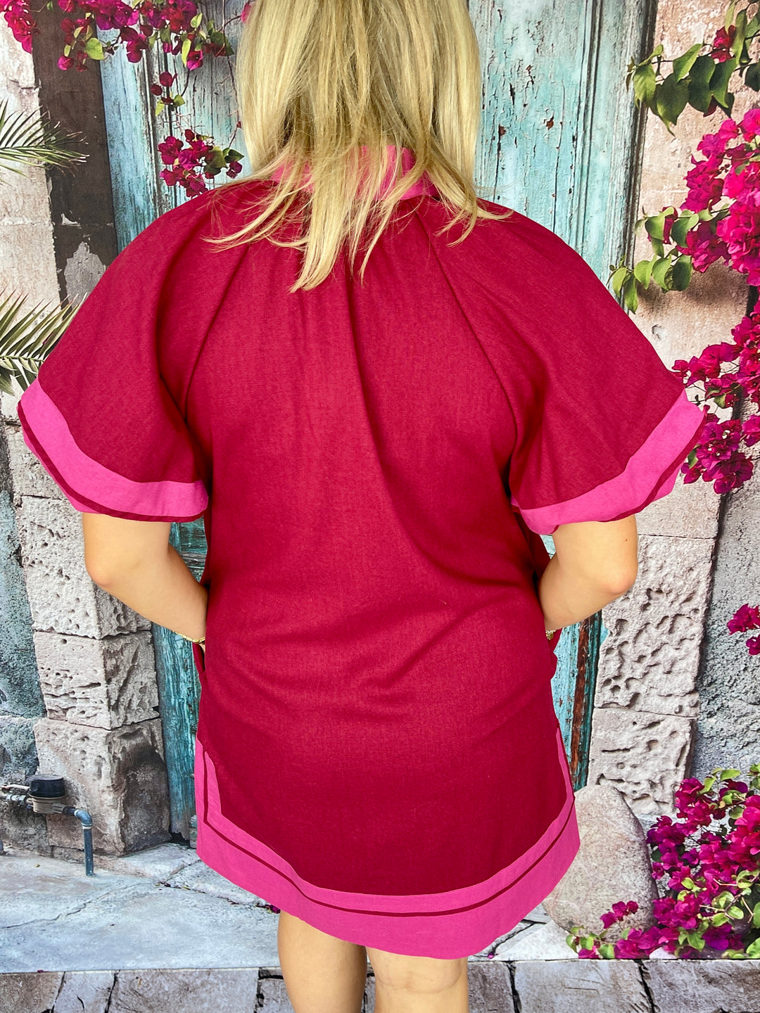Sweet Ladies Dress - Burgundy