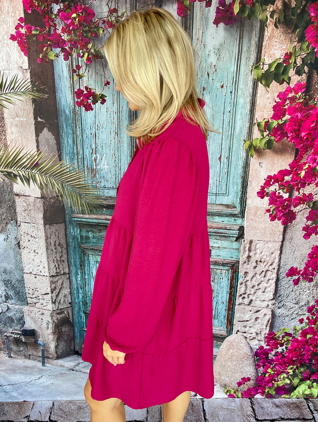 Hey There Pumpkin Dress - Berry