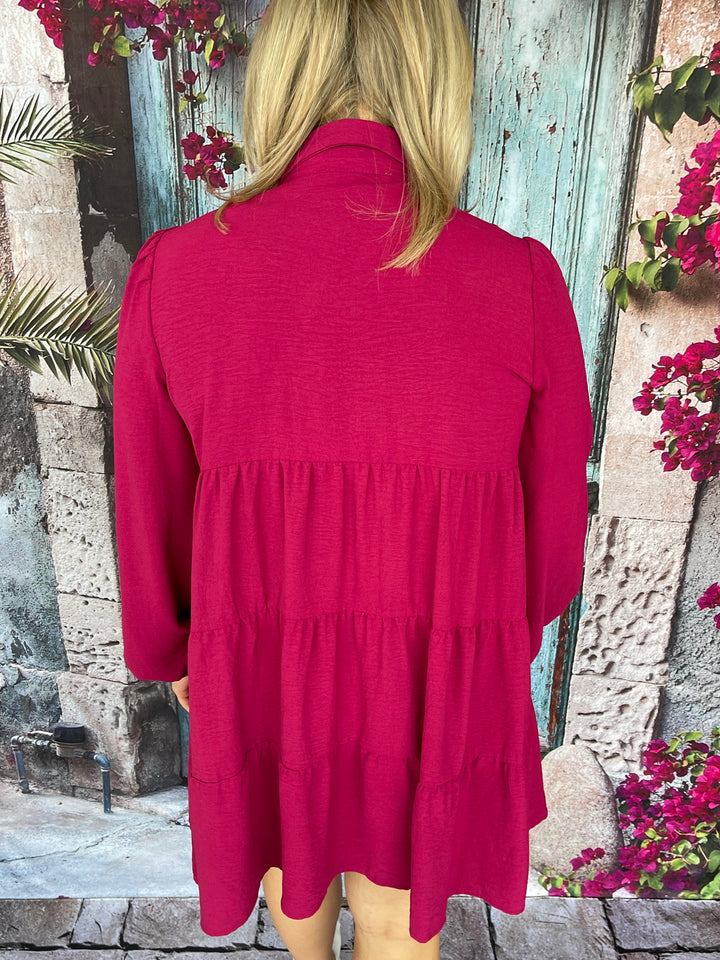 Hey There Pumpkin Dress - Berry