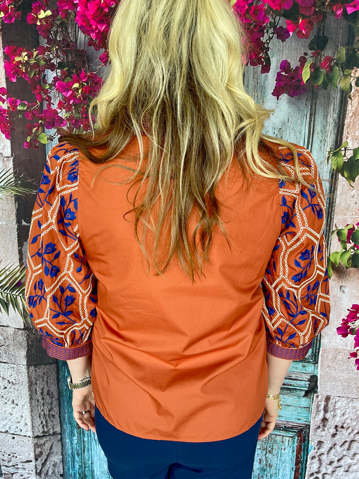 Dusty Rose Top-Rust