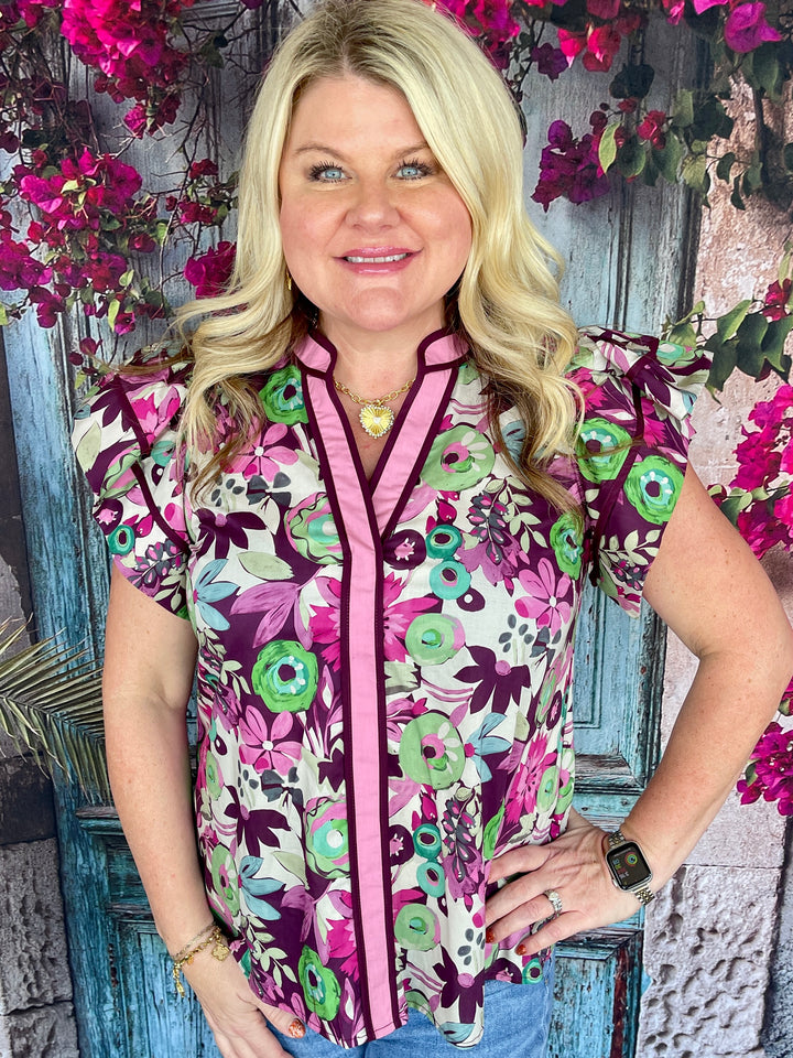 Precious As A Petal Top - Plum