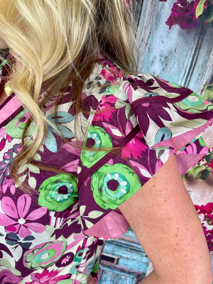 Precious As A Petal Top - Plum