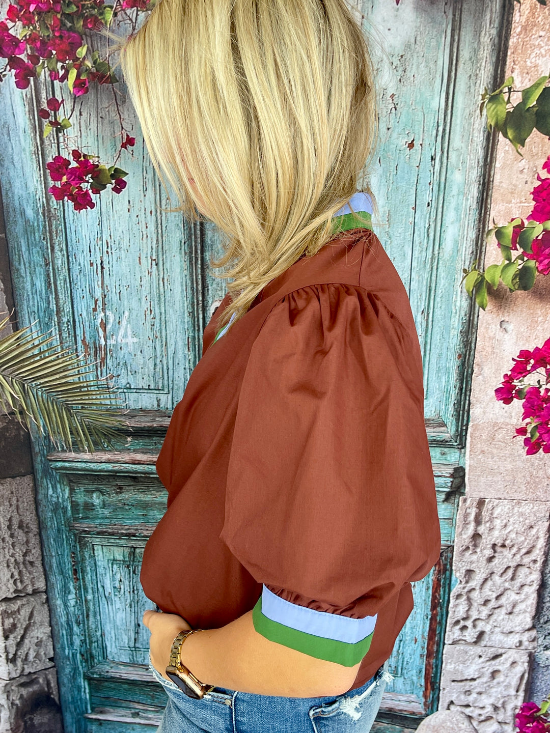 Southern Gracie Belle Top- Chocolate