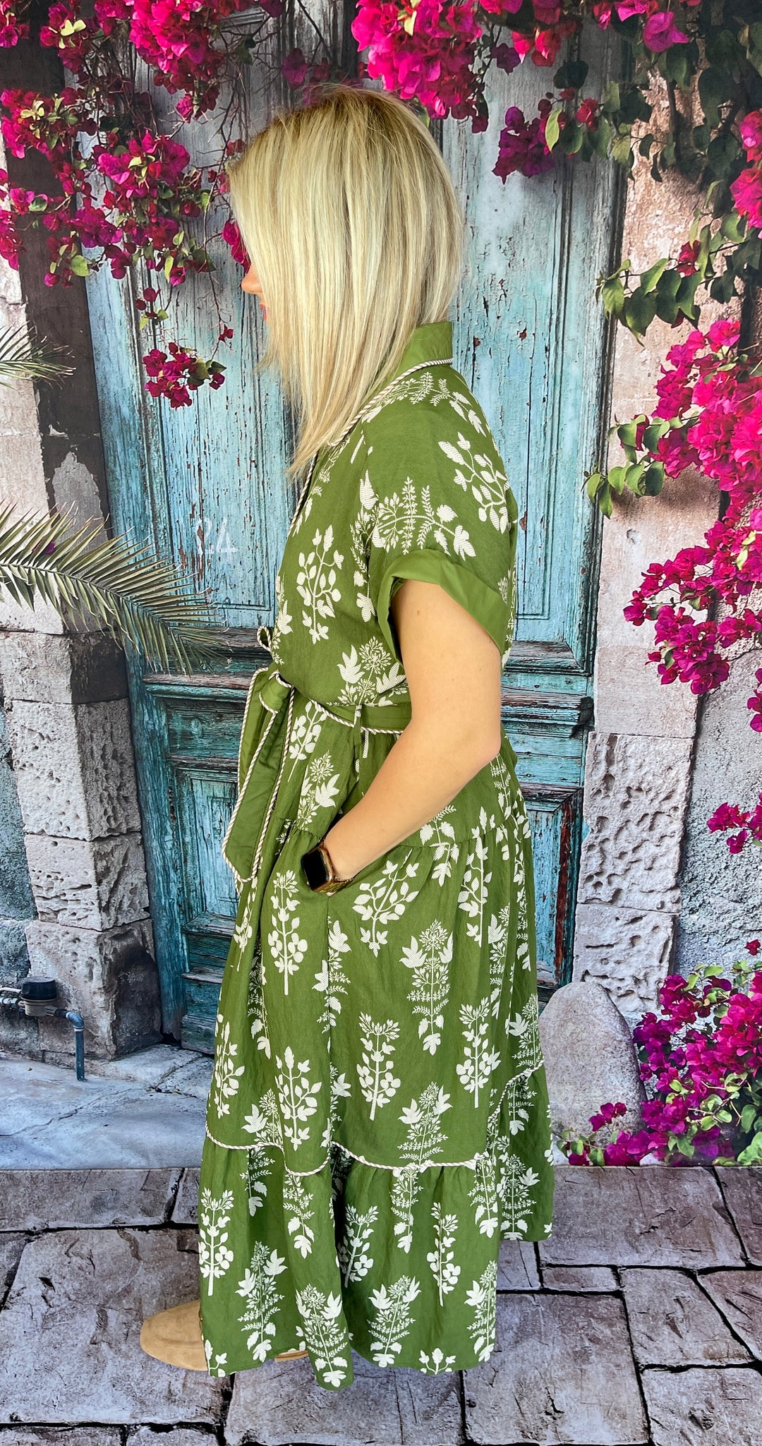Emma Belle Dress - Olive
