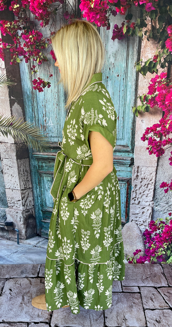 Emma Belle Dress - Olive