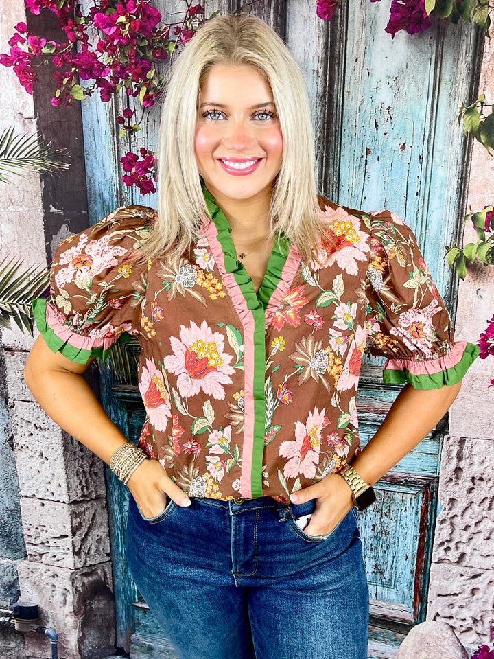 Queen Of The Night Top- Brown