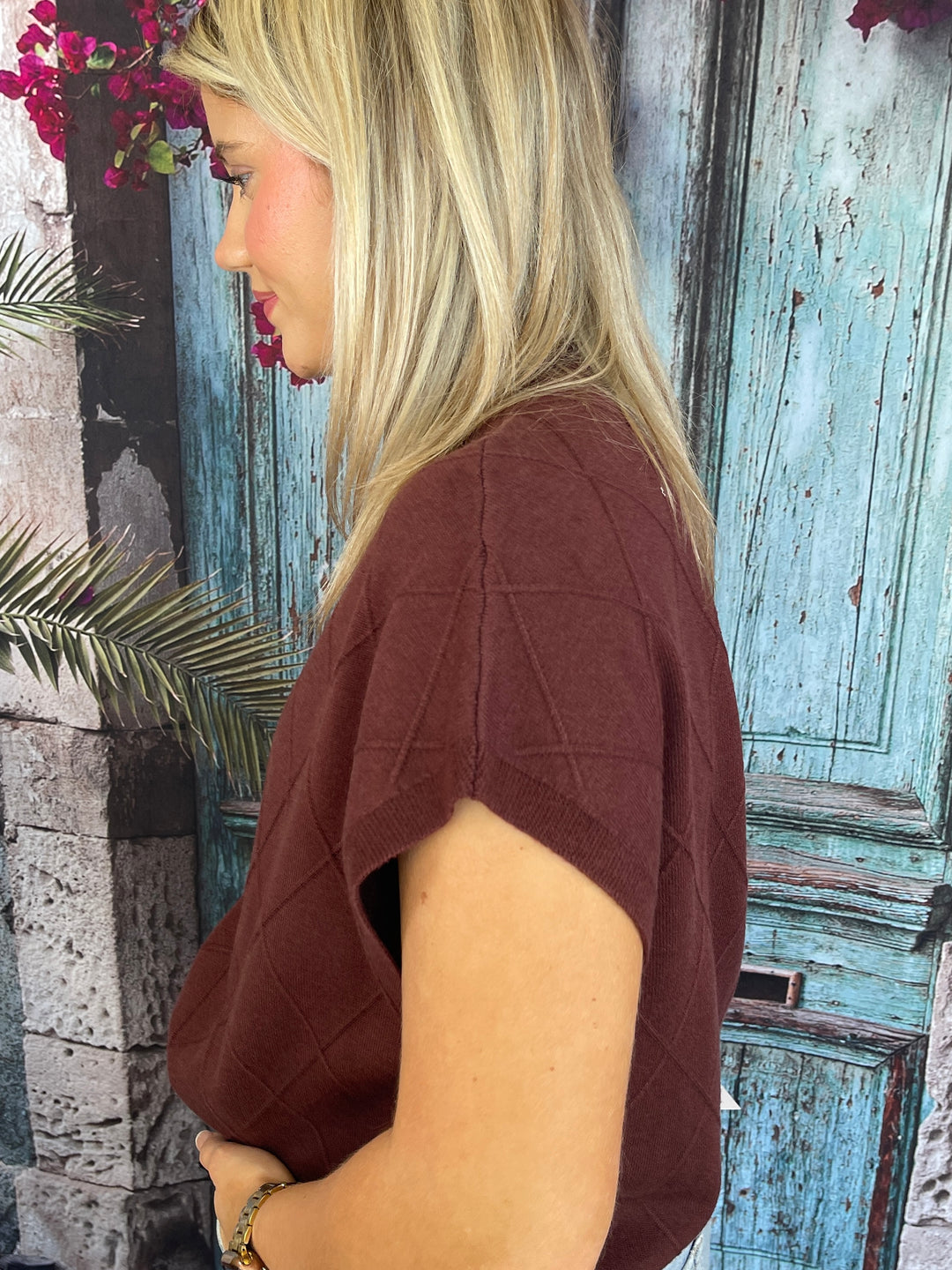 Just Cool Enough Top - Chestnut