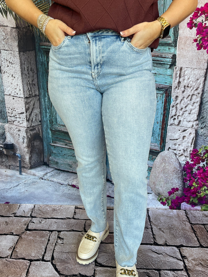 Mica Denim High Rise - Lake Blue