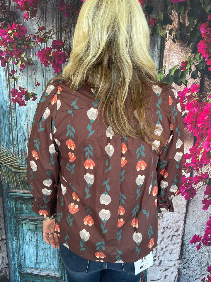 Mixing It Up Brown Style Top