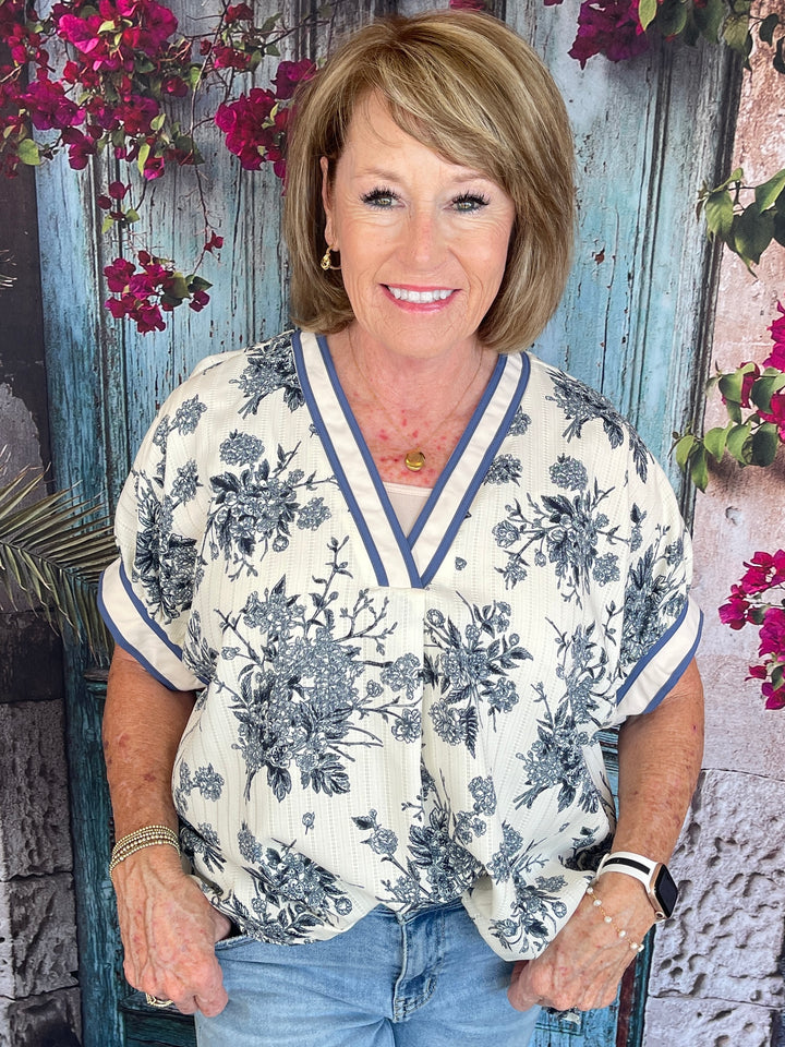 Light As A Feather Top - Blue Grey