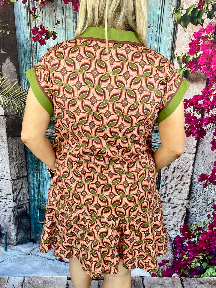 Throw On And Go Dress - Terra Cotta