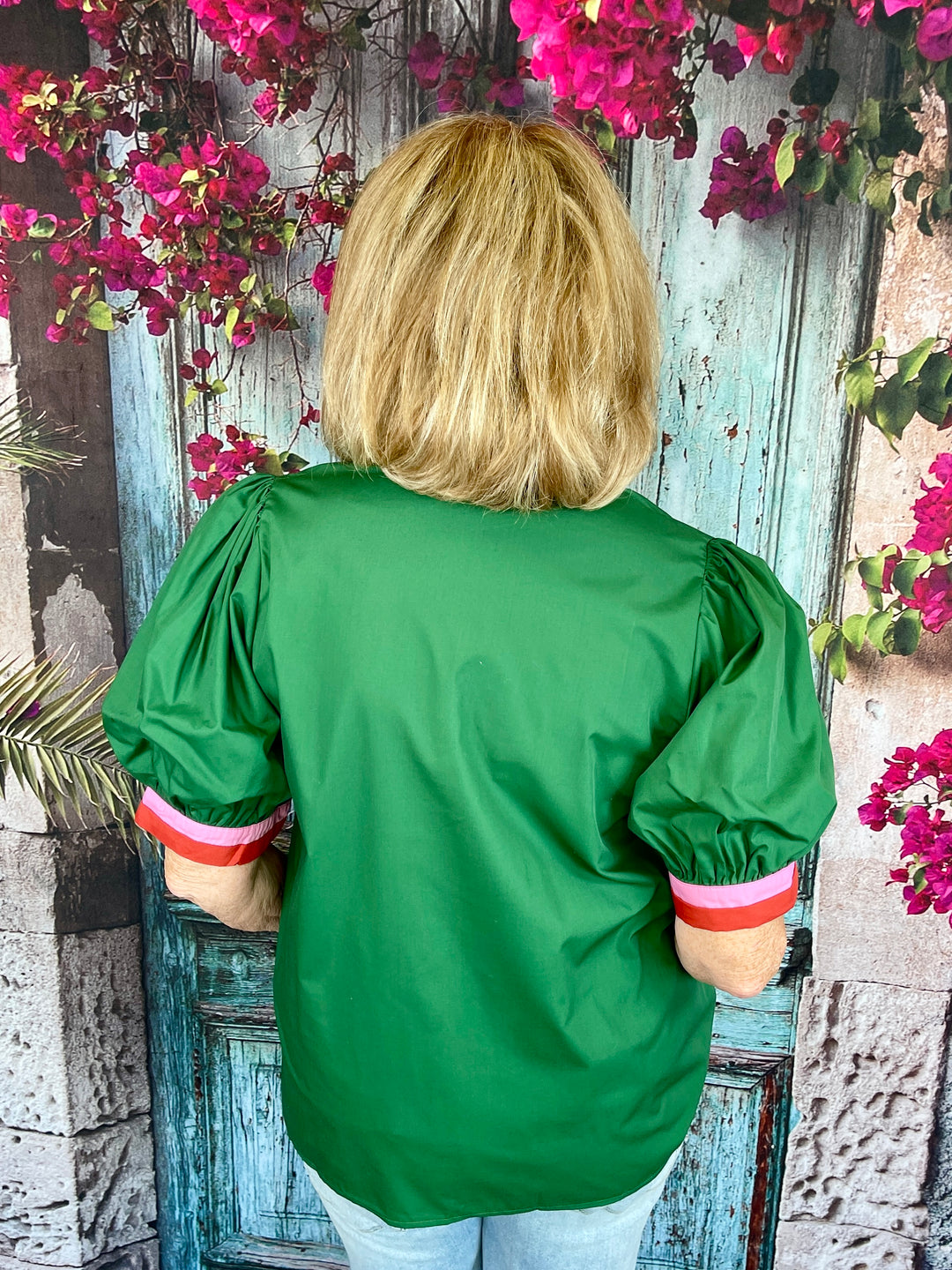 Southern Gracie Belle Top - Hunter Green