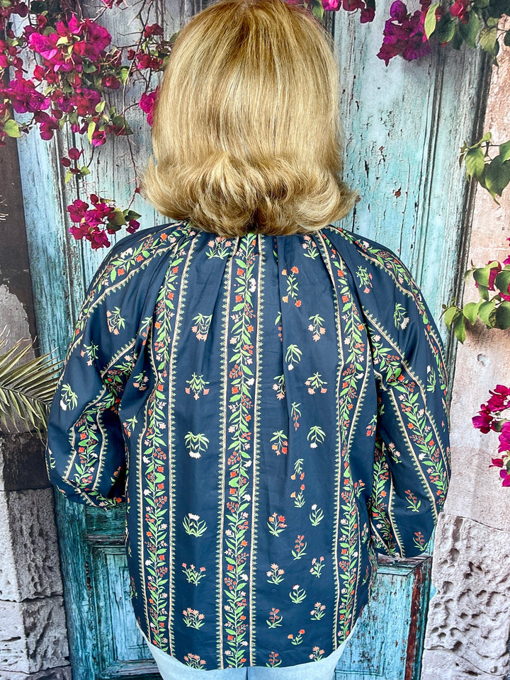 Ms. Mistletoe Top - Navy Mix